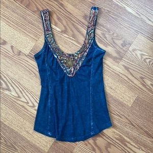 Free People Paisley Tank Top
